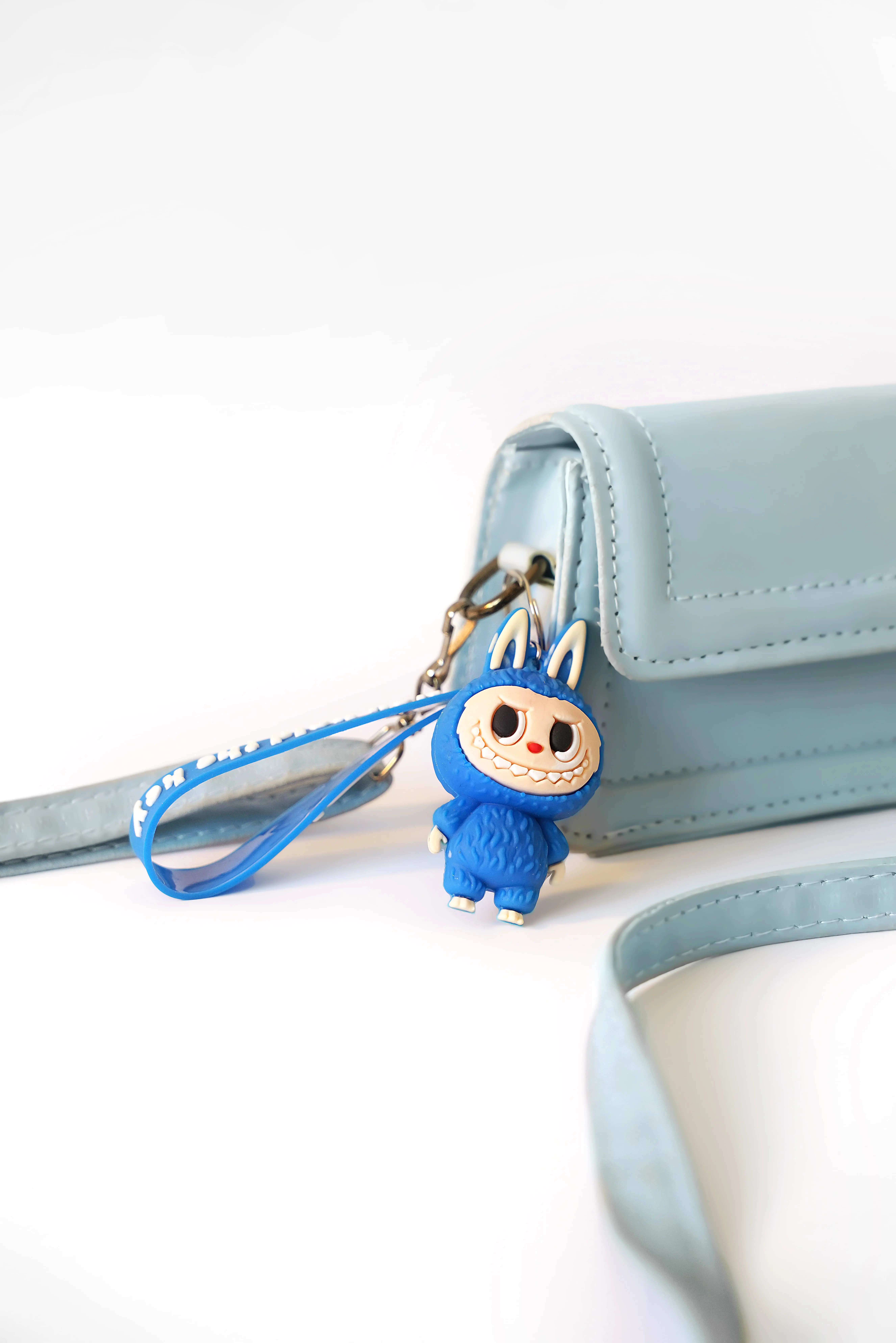 Blue Labubu on Bag