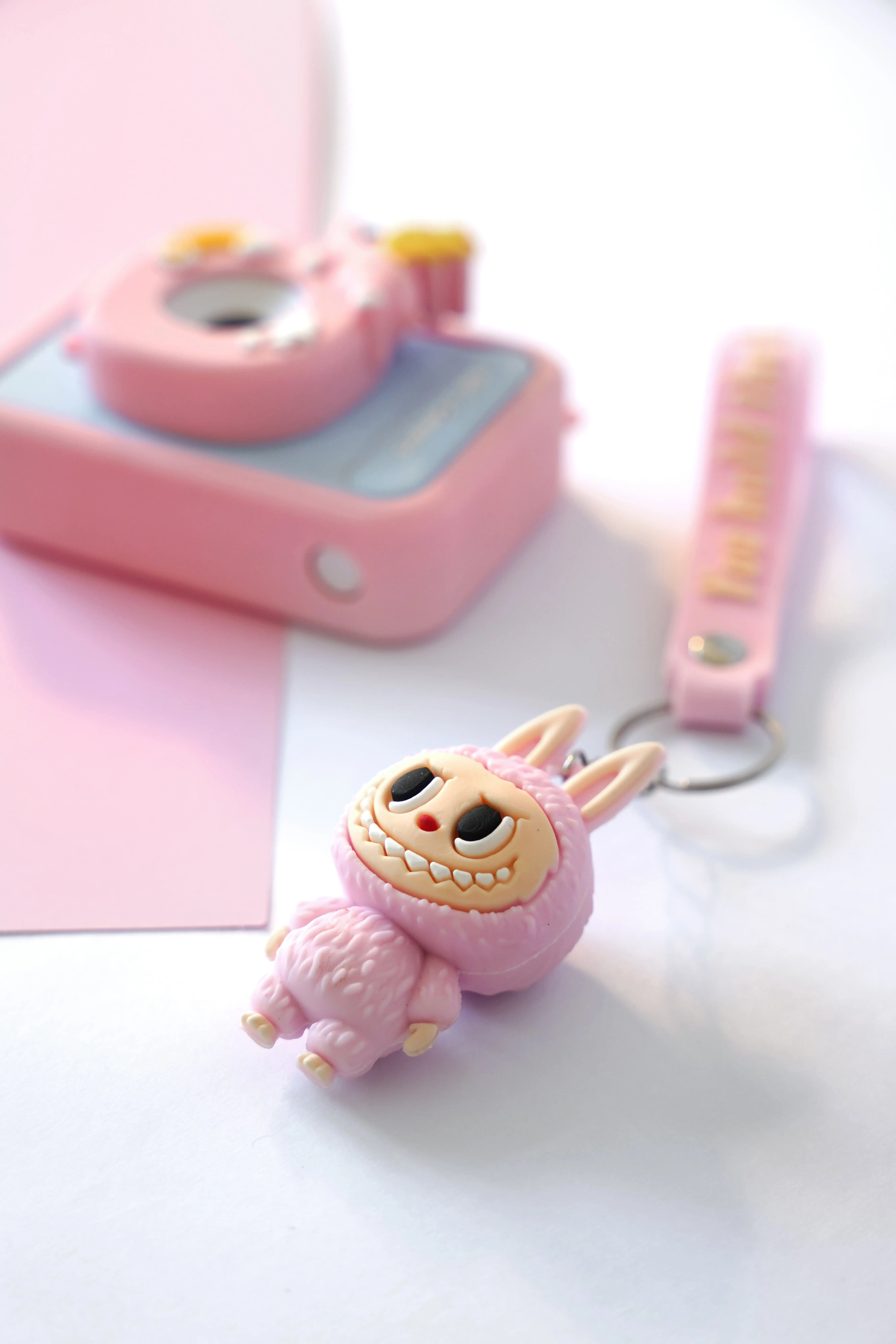 Pink Labubu Keychain