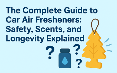 The Complete Guide to Car Air Fresheners Safety, Scents, and Longevity Explained+paper car air freshener+question mark